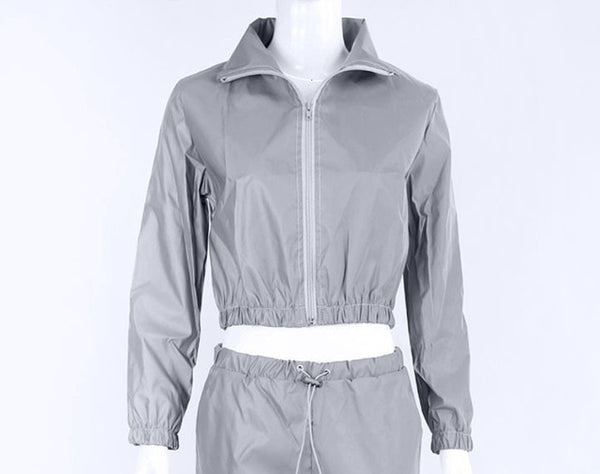 [Reflective] Women Tracksuit 2 Piece Set Reflective